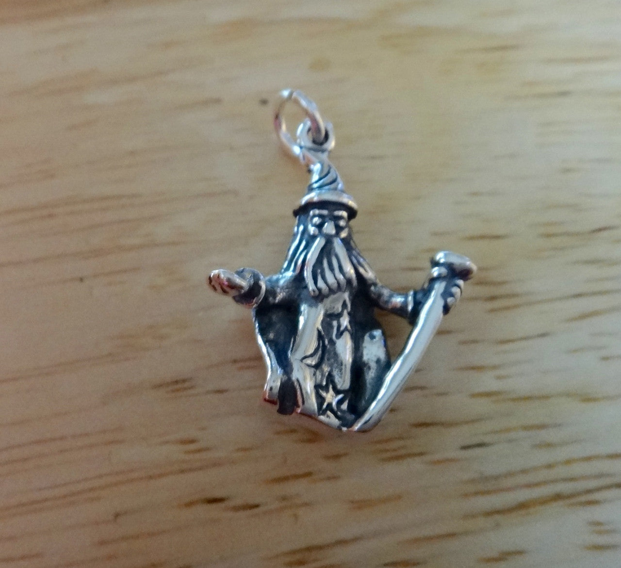 Silver Wizard Charm