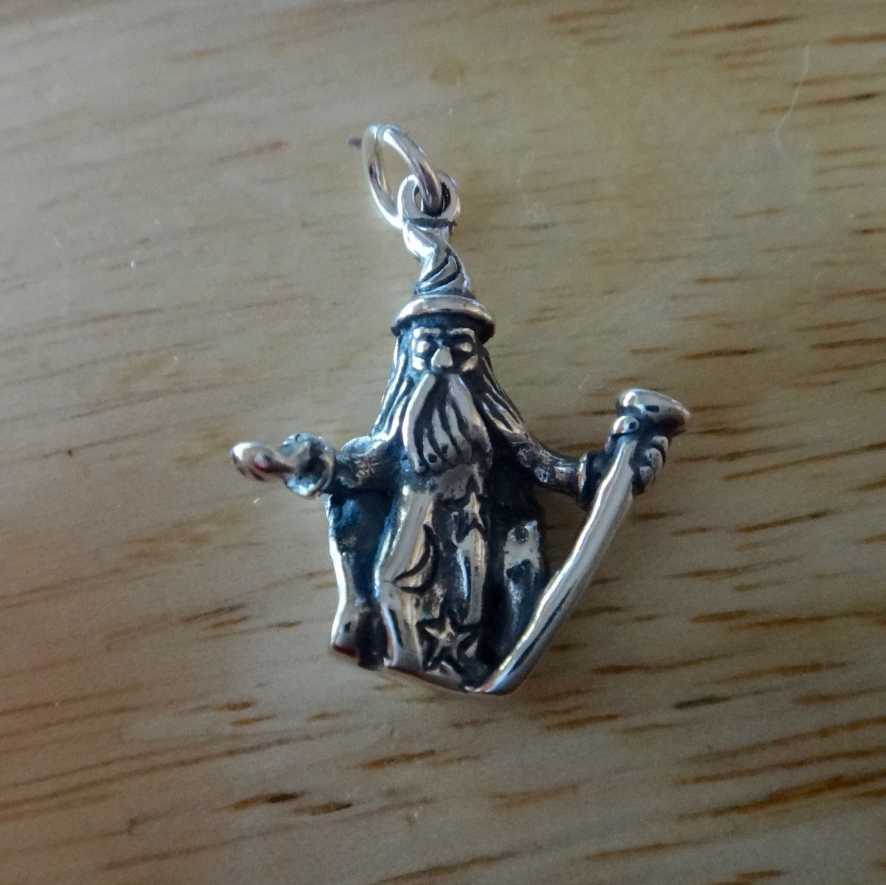 Silver Wizard Charm