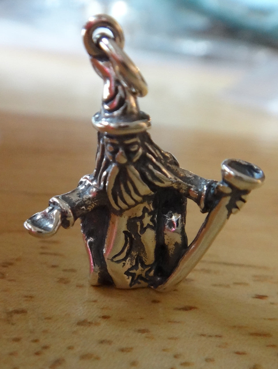 Silver Wizard Charm