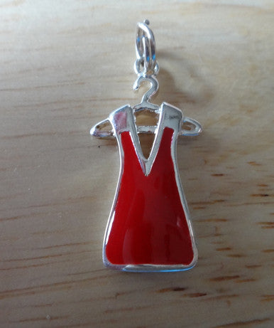 Red Enamel Dress on Hanger Charm