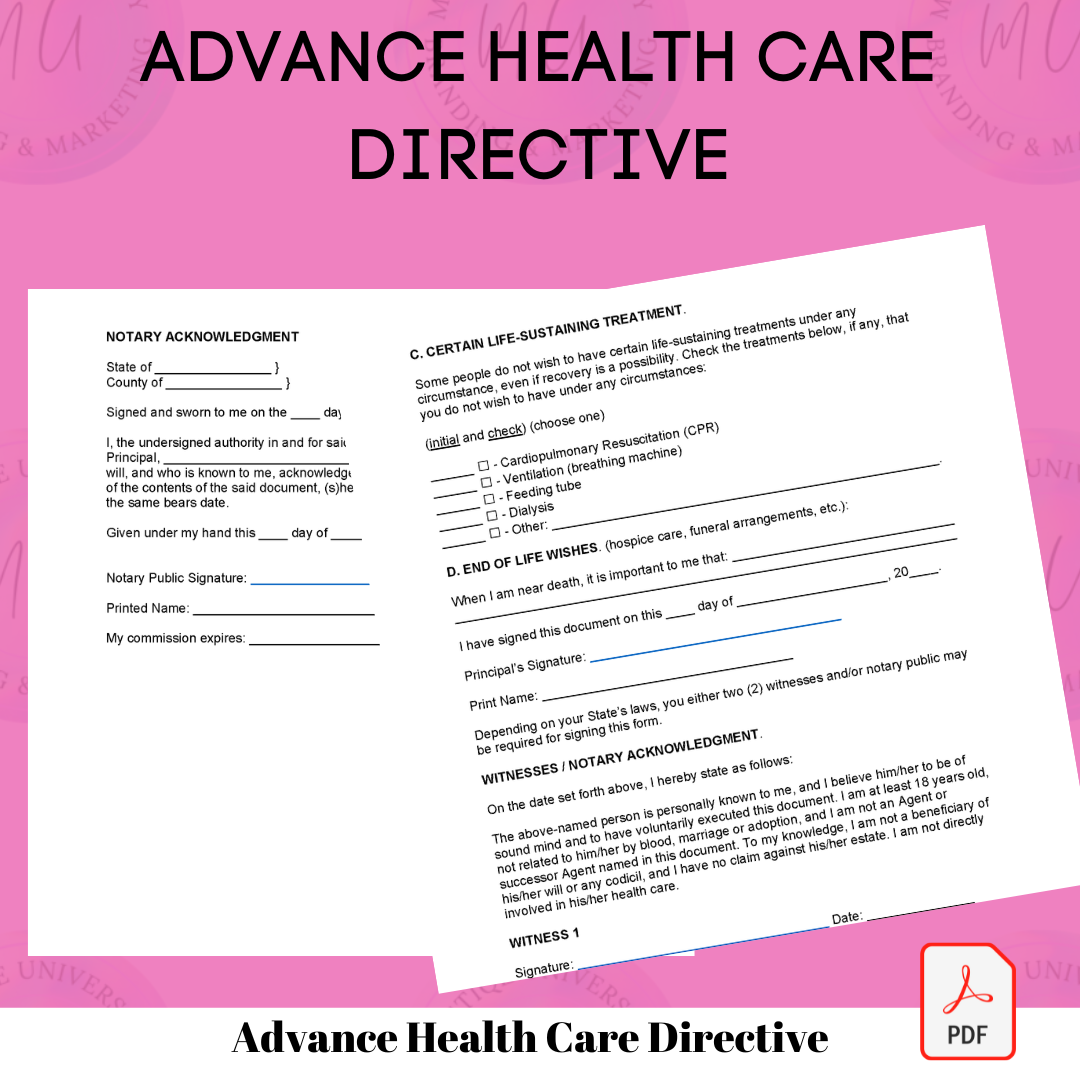 Advance Health Care Directive