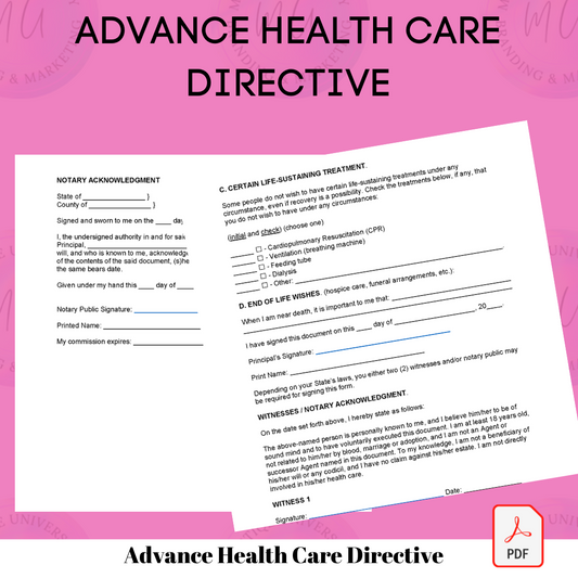 Advance Health Care Directive