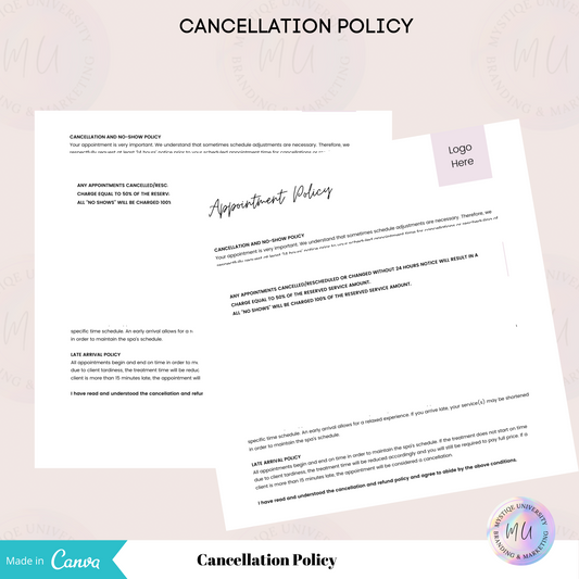 Cancellation Policy Template