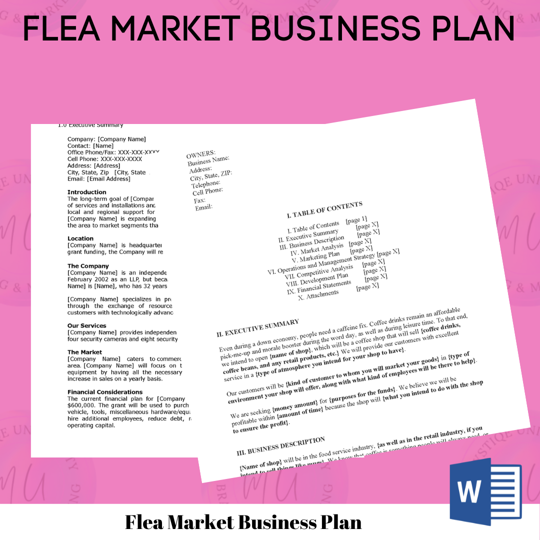 Flea Market Business Plan