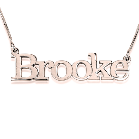 Rose Gold Plated Cartoon Style Name Necklace