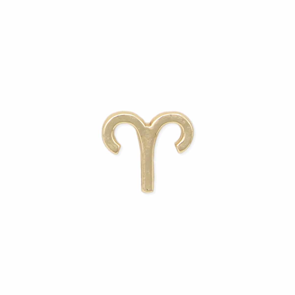 Aries Zodiac Gold Post Earrings