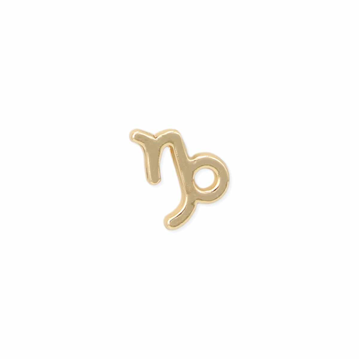 Capricorn Zodiac Gold Post Earrings