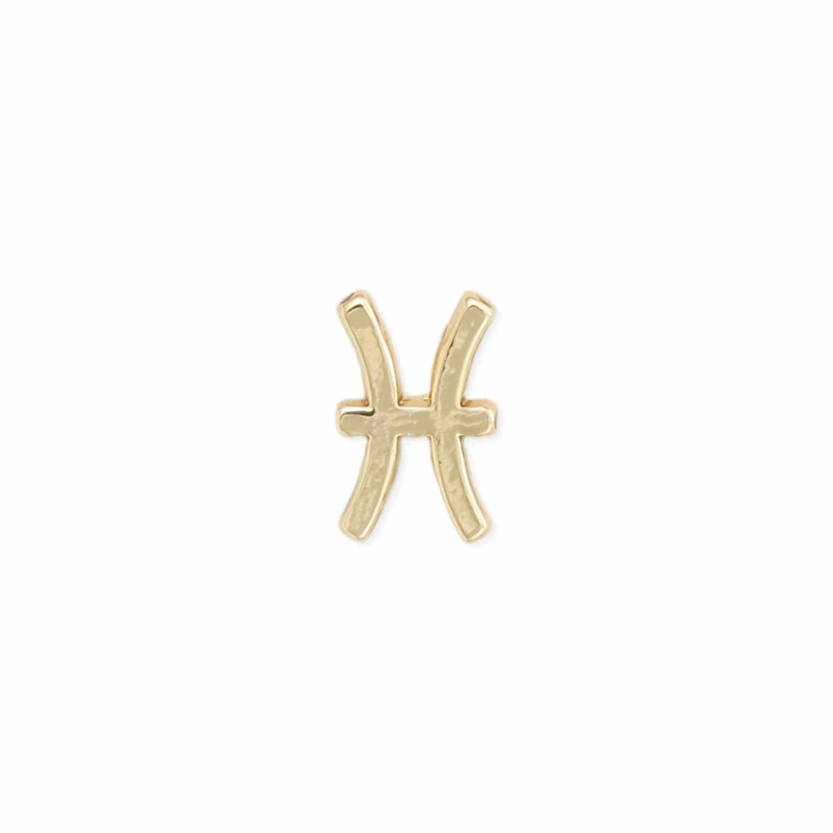 Pisces Zodiac Gold Post Earrings