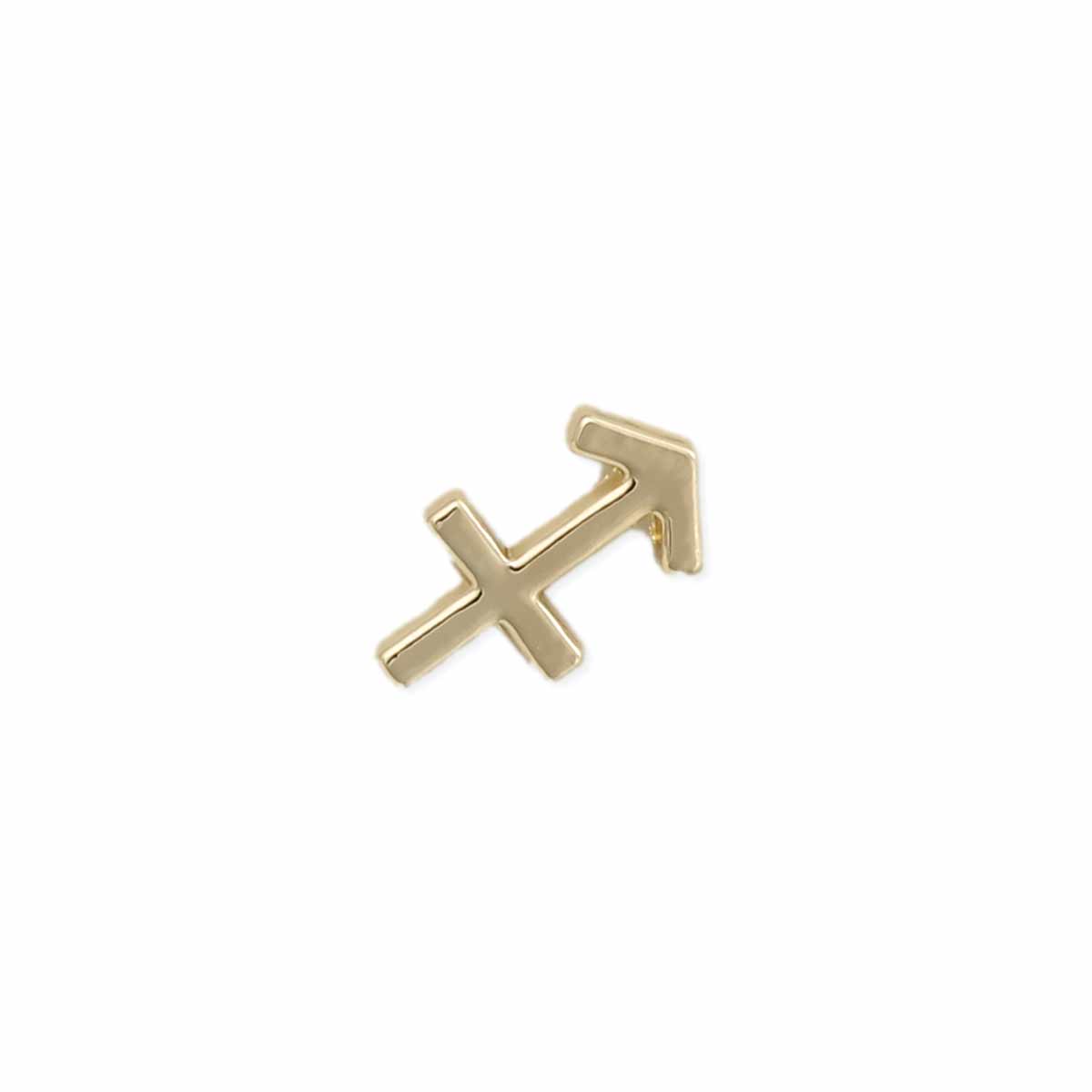 Sagittarius Zodiac Gold Post Earrings