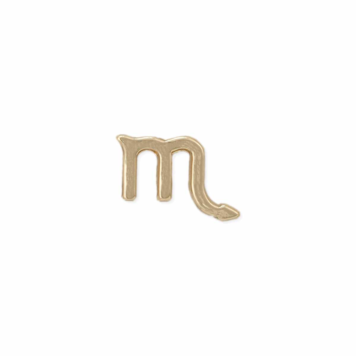 Scorpio Zodiac Gold Post Earrings