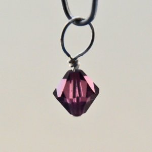 Amethyst Birthstone Crystal Dangle - February