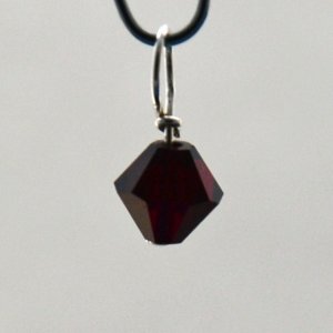 Garnet Birthstone Crystal Dangle - January