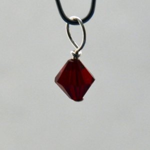 Ruby Birthstone Crystal Dangle - July