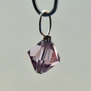 Light Amethyst Birthstone Crystal Dangle - June