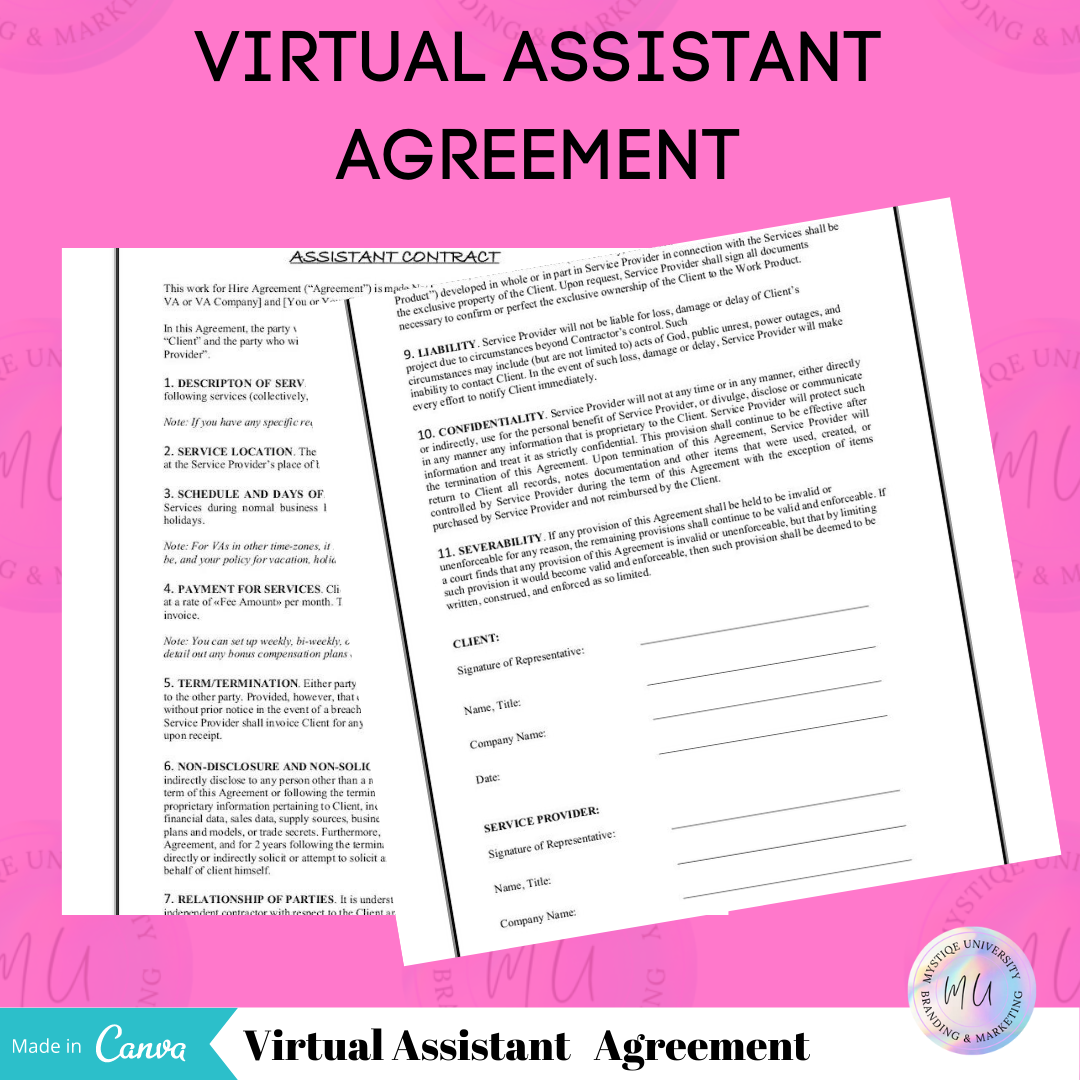 Virtual Assistant Contract