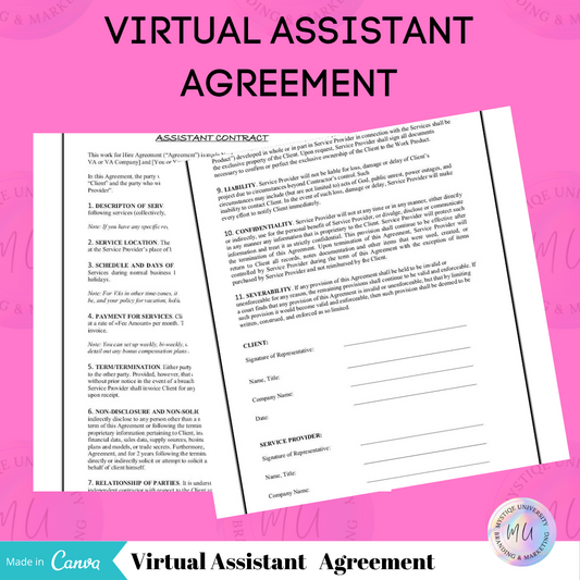 Virtual Assistant Contract