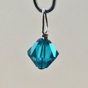 Aquamarine Birthstone Crystal Dangle - March