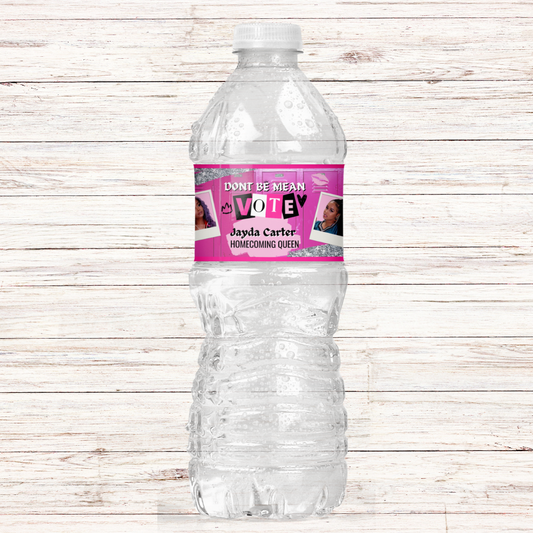 Water Bottle Label and Lid Mockup