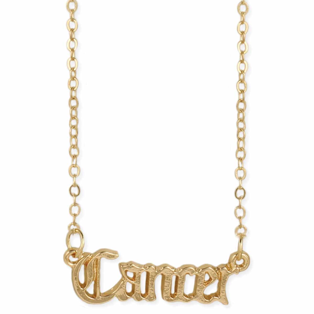 Cancer Script Zodiac Necklace