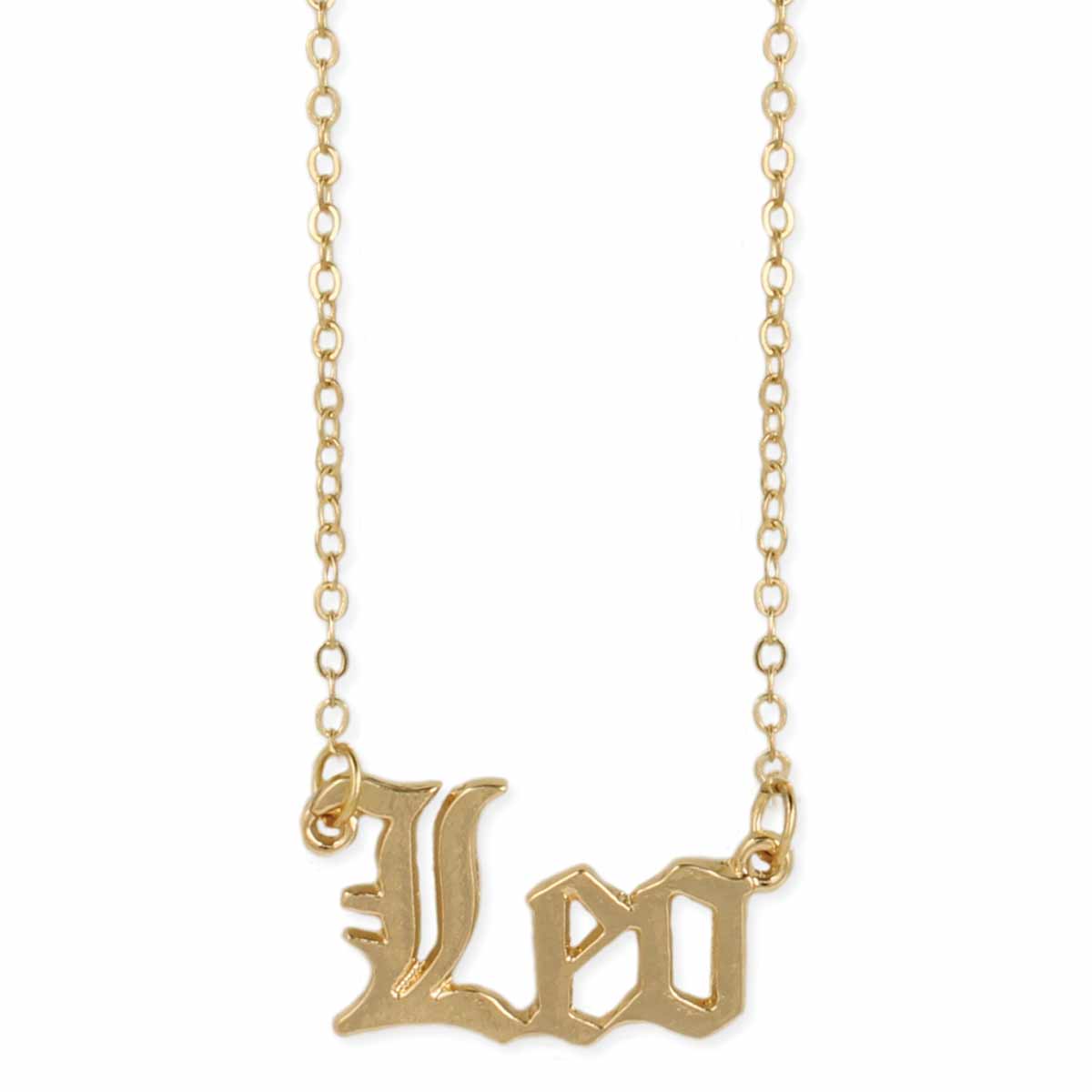 Leo Script Zodiac Necklace