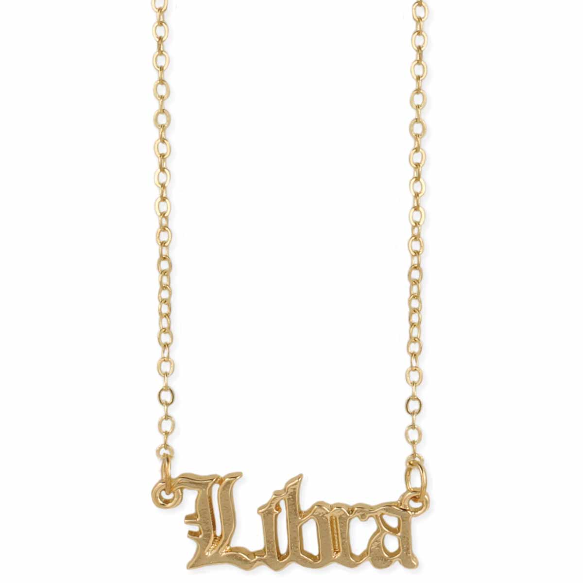 Collar del zodiaco con escritura de Libra 