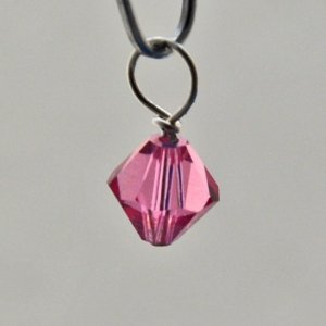 Rose Birthstone Crystal Dangle - October