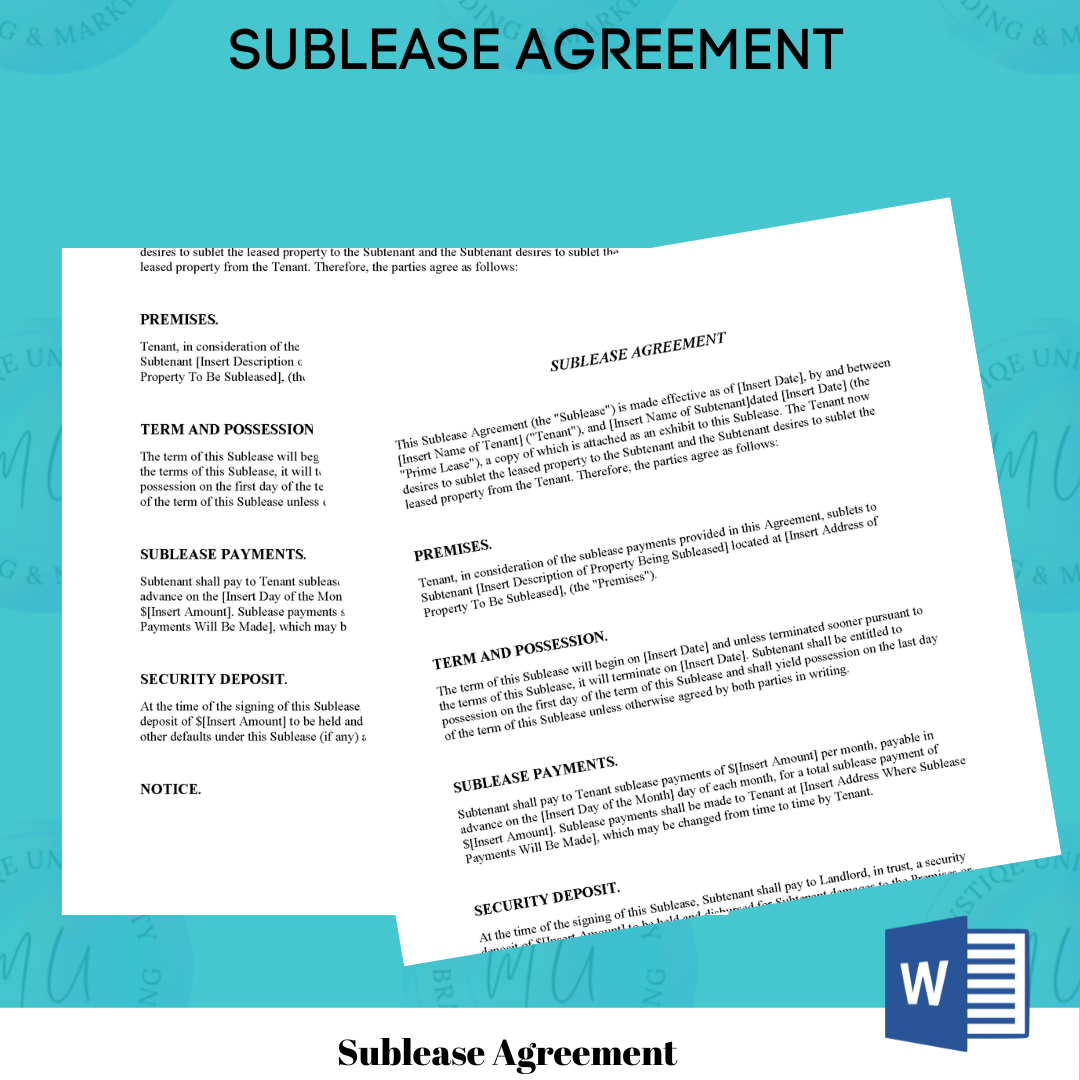 Sublease Agreement