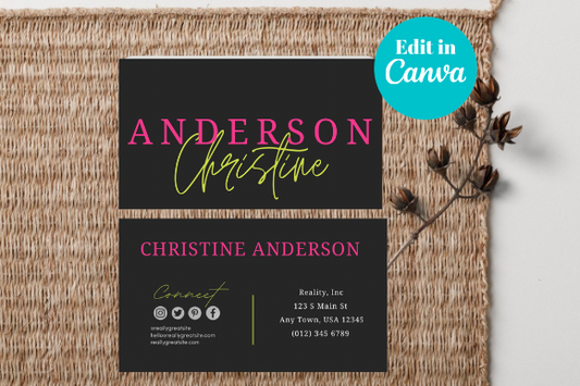 Vibrant Business Card Canva, BUS34