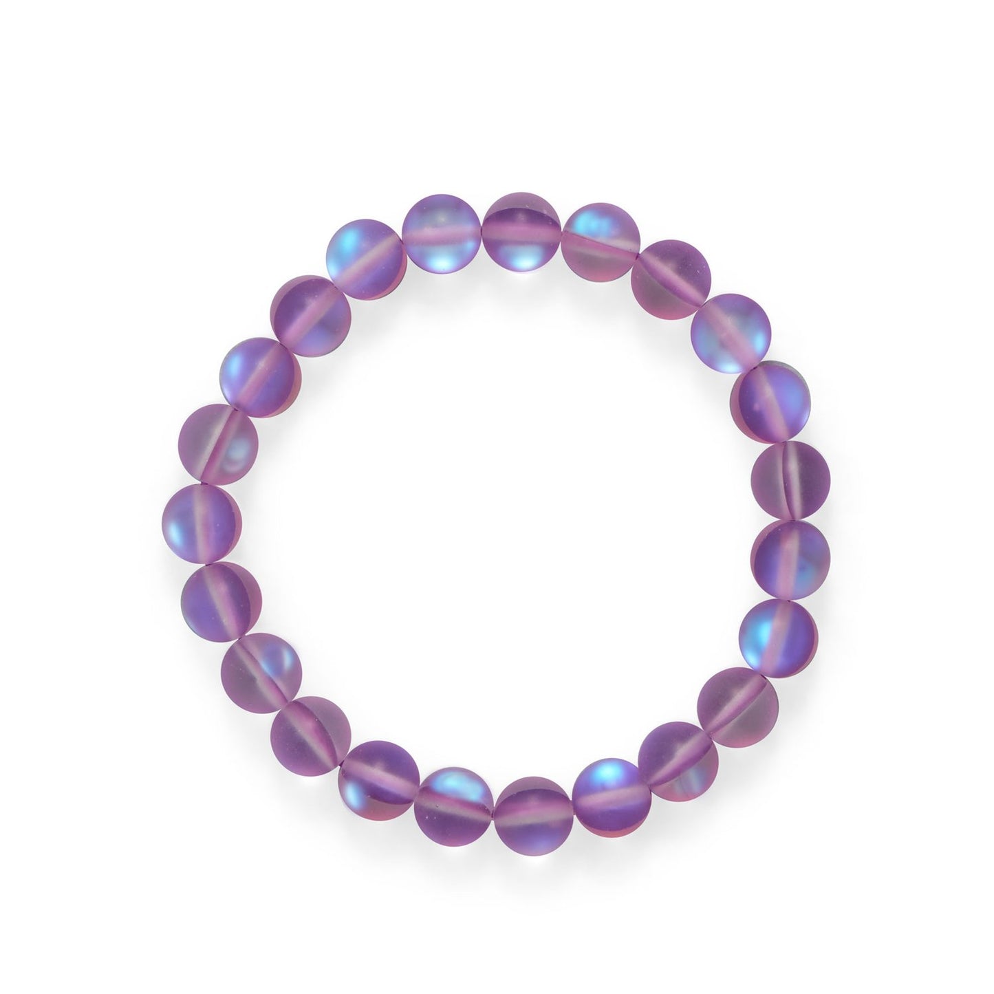 Fun! Orchid Color Stretch Glass Bracelet