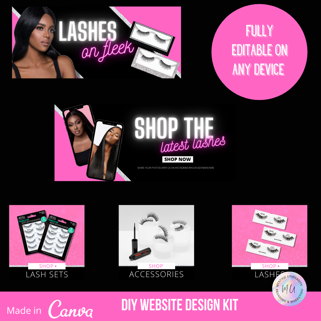 DIY Lashes Website Banners