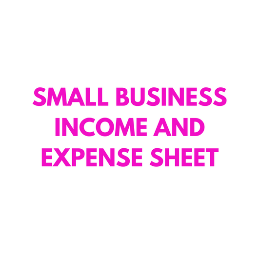 Small Business Income and Expense Sheet