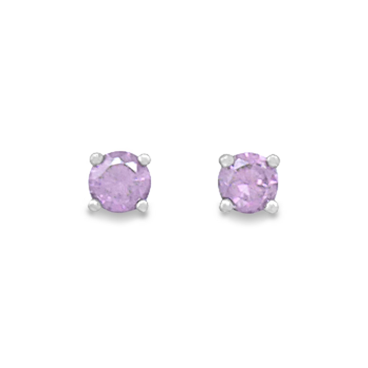 February Birthstone Stud Earrings