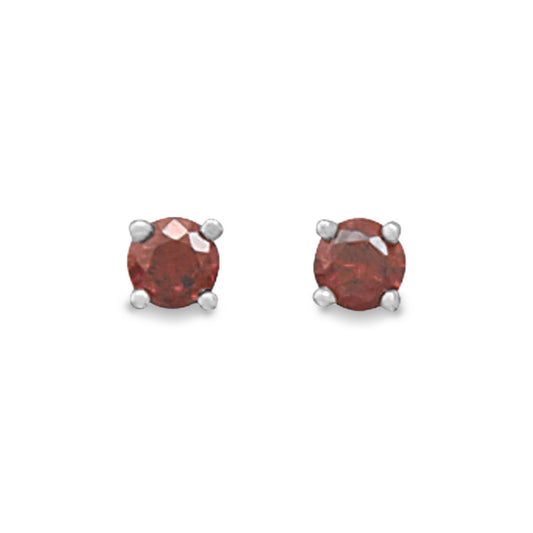 January Birthstone Stud Earrings