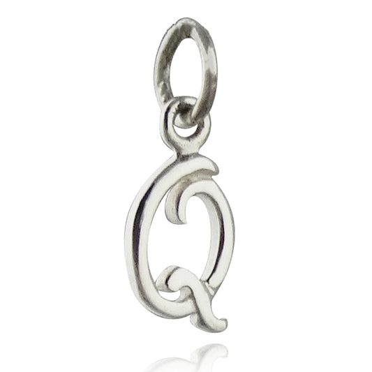 Tiny Initial Letter Q Charm