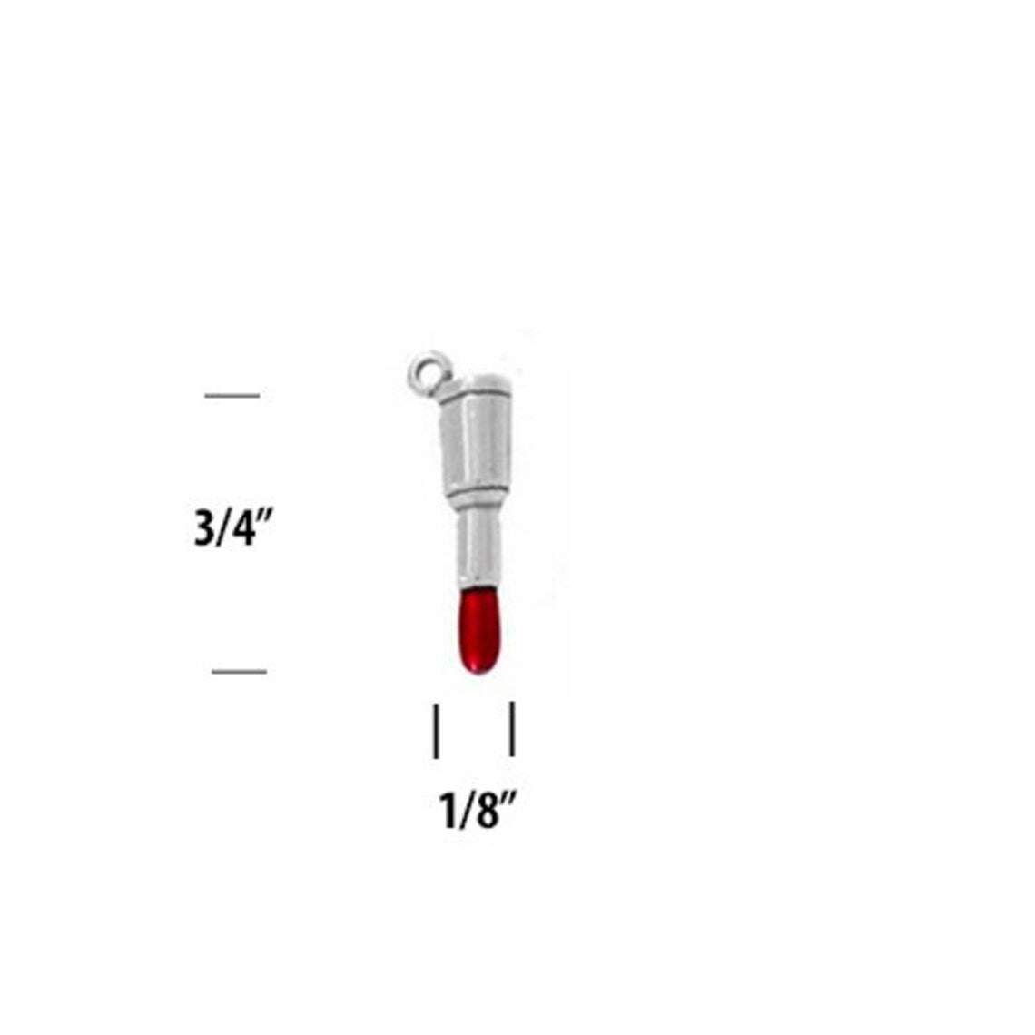 Red Enamel Lipstick Charm