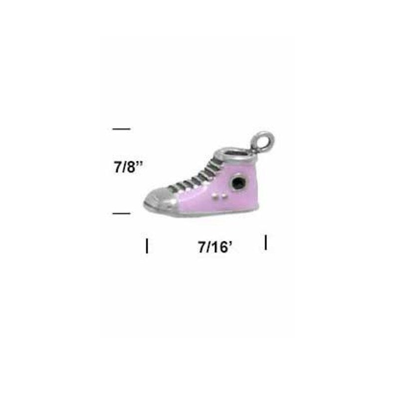 Pink Enamel High Top Sneaker Charm