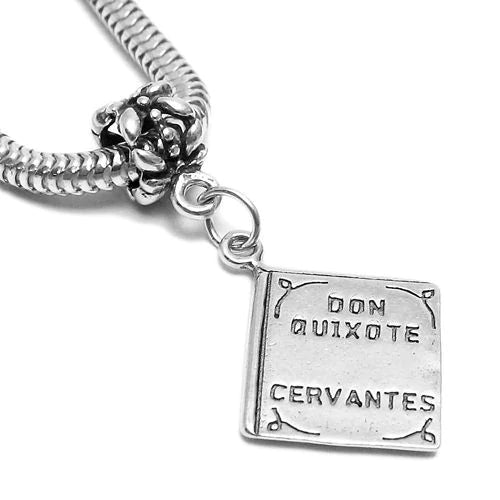 "Don Quixote by Cervantes" Book Charm with Euro Bead