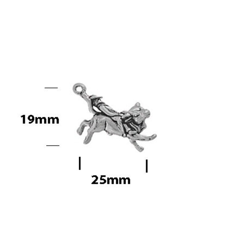 Bull Rider Charm