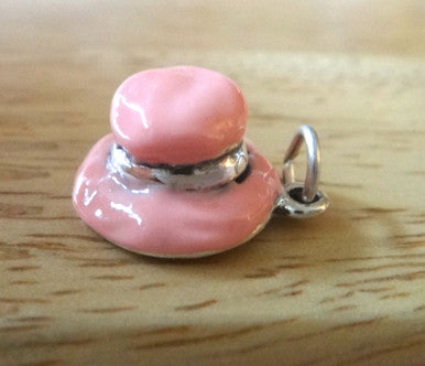 Pink Enamel Hat Charm