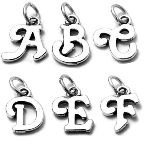 Fancy Script Letter Charm