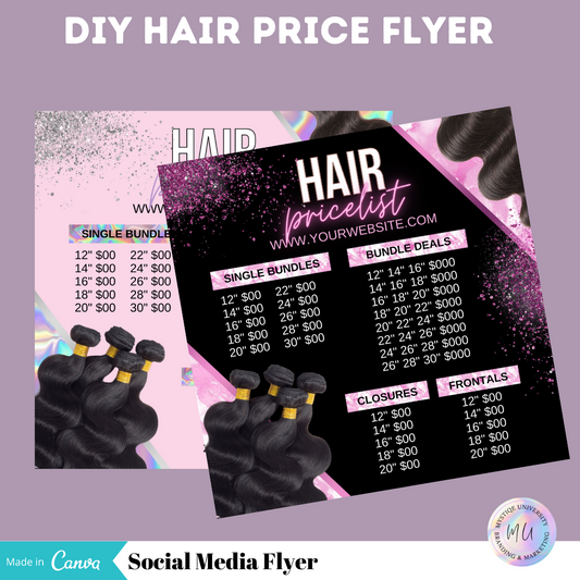 DIY Hair Price Flyer