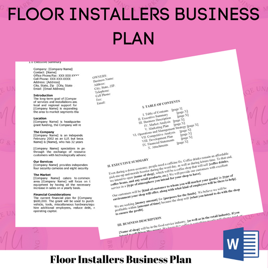 Floor Installers Business Plan