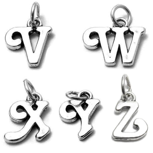 Fancy Script Letter Charm