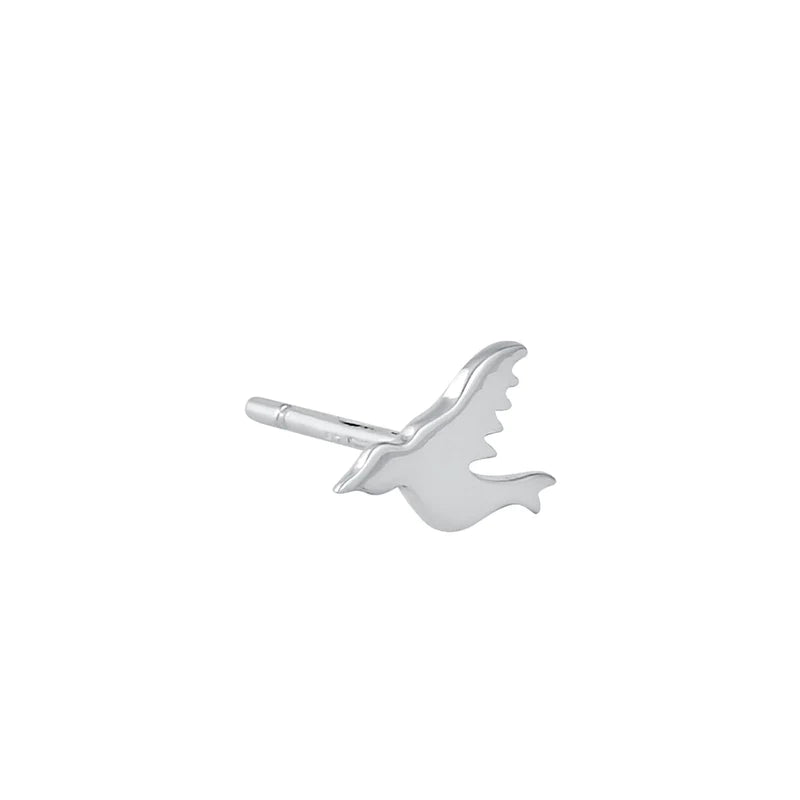 Sterling Silver Flying Bird Earrings