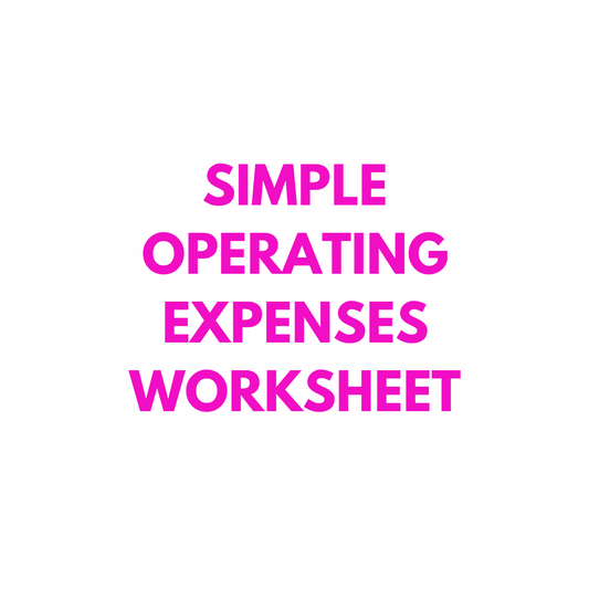 Simple Operating Expenses Worksheet