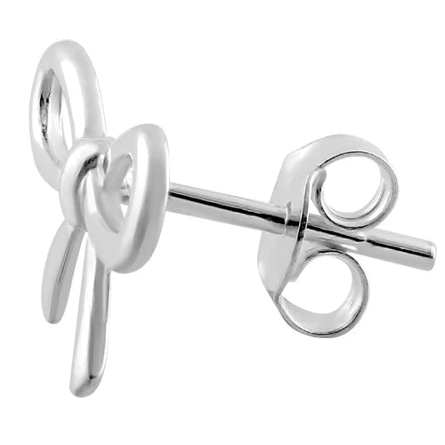 Sterling Silver Bow Earrings