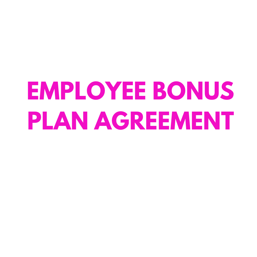 Employee Bonus Plan Agreement