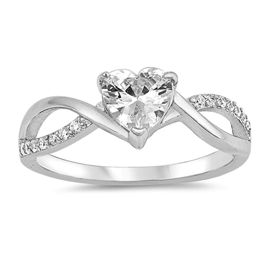 Heart Twist Infinity Ring