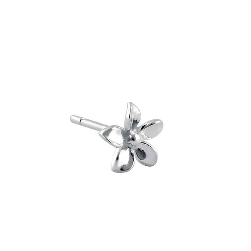 Pendientes Plumeria de Plata de Ley