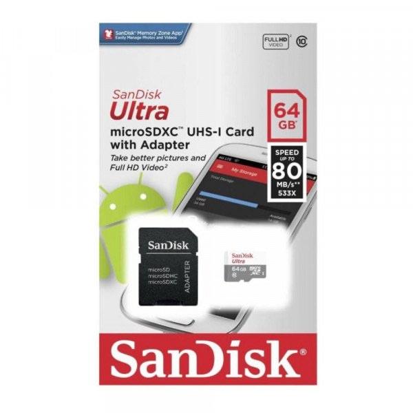 SanDisk microSDHC Flash Memory Card with Adapter (Class 10)